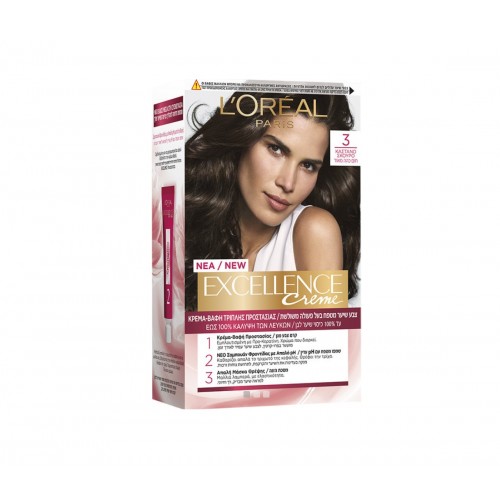 L'Oréal Excellence Cream No3 Καστανό Σκούρο